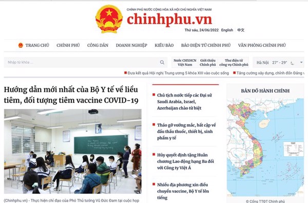 Cổng TTĐT Chính phủ làm đầu mối kết nối thông tin chỉ đạo, điều hành của Chính phủ trên môi trường mạng.