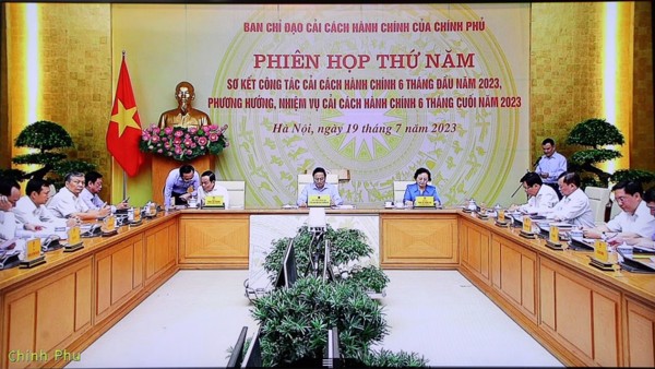 Phiên họp thứ năm Ban Chỉ đạo Cải cách hành chính của Chính phủ