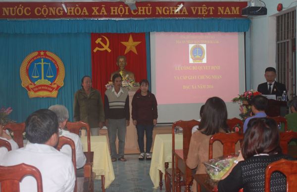 Tòa án nhân dân tỉnh Đắk Lắk Tổ chức Lễ công bố Quyết định đặc xá năm 2016 của Chủ tịch nước