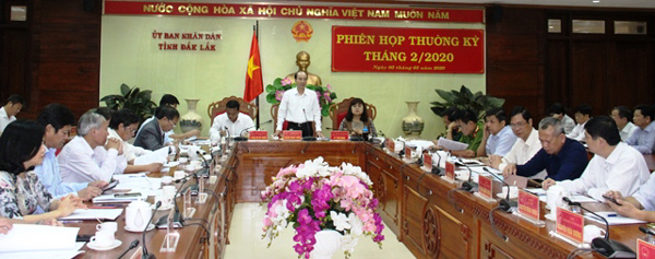 UBND tỉnh Đắk Lắk triển khai nhiệm vụ tháng 3/2020