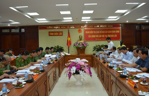 Đoàn kiểm tra Ban Chỉ đạo Cải cách hành chính của Chính phủ làm việc tại tỉnh