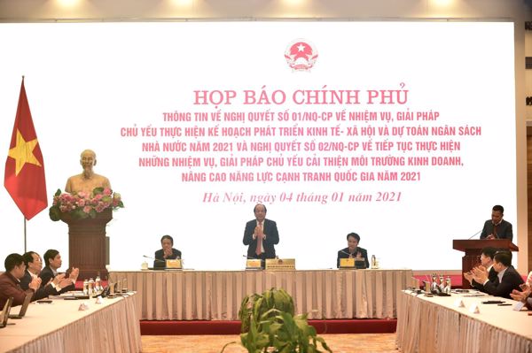 Họp báo thông tin về Nghị quyết 01, 02 của Chính phủ