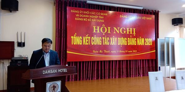 Đảng bộ Sở Xây dựng tổ chức Hội nghị tổng kết công tác xây dựng Đảng năm 2020